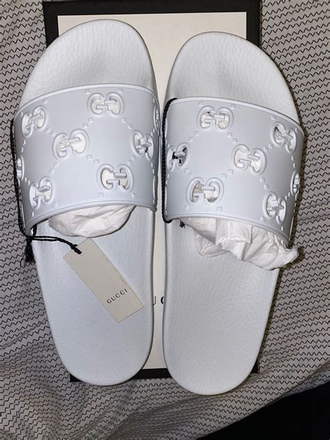 white gucci slides cheap|gucci slides cheap real.